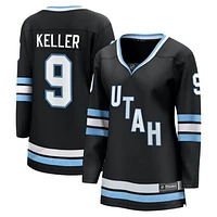 Women's Fanatics Clayton Keller Black Utah Hockey Club Premier Breakaway Home Player Jersey