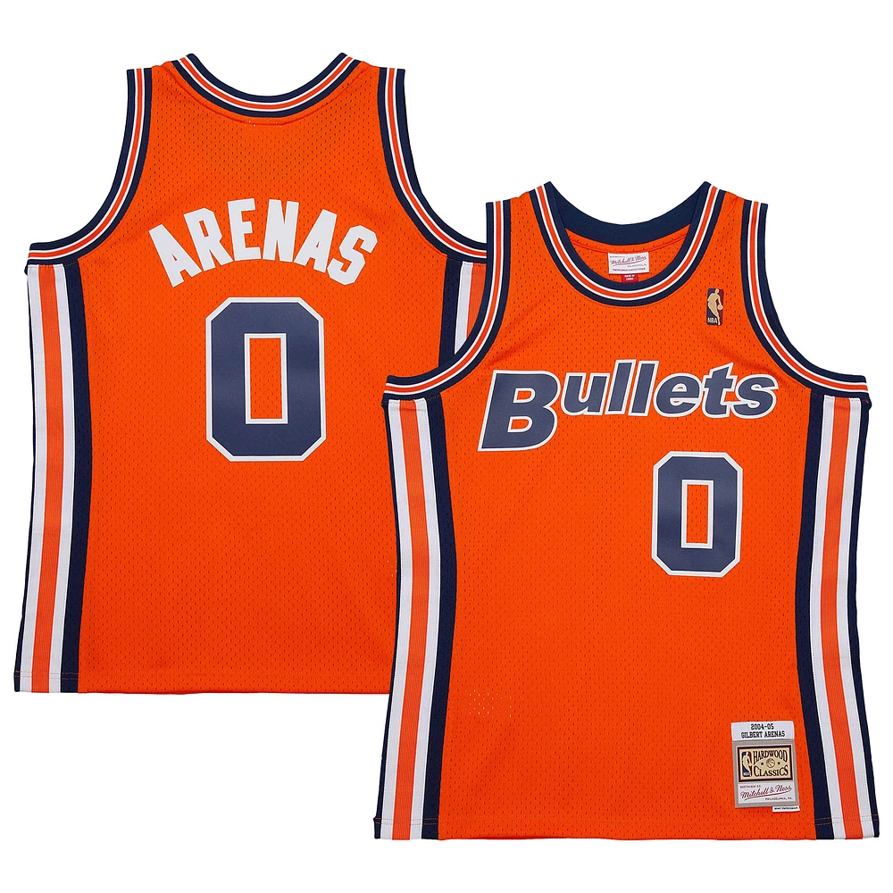 Men's Mitchell & Ness Gilbert Arenas Orange Washington Bullets 2004/05 Hardwood Classics Swingman Jersey