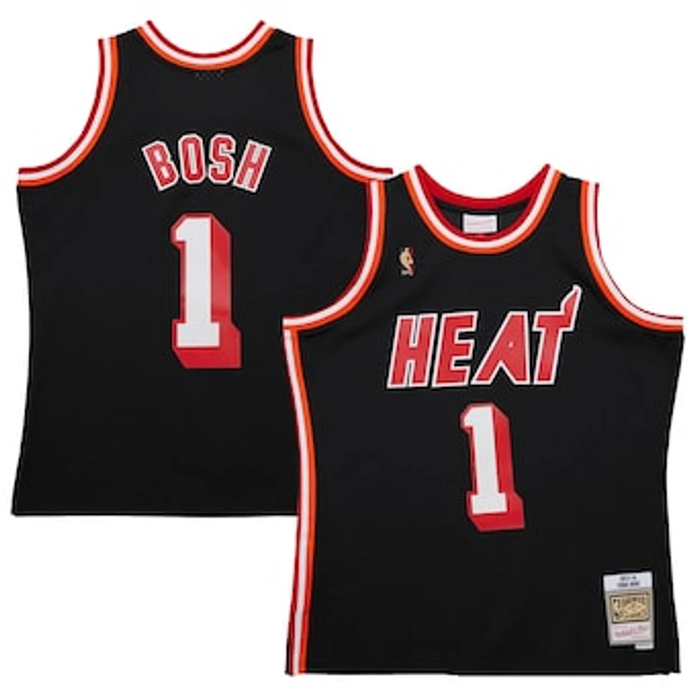 Men's Mitchell & Ness Chris Bosh Black Miami Heat 2013/14 Hardwood Classics Swingman Jersey