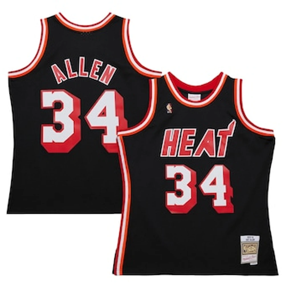 Men's Mitchell & Ness Ray Allen Black Miami Heat 2013/14 Hardwood Classics Swingman Jersey