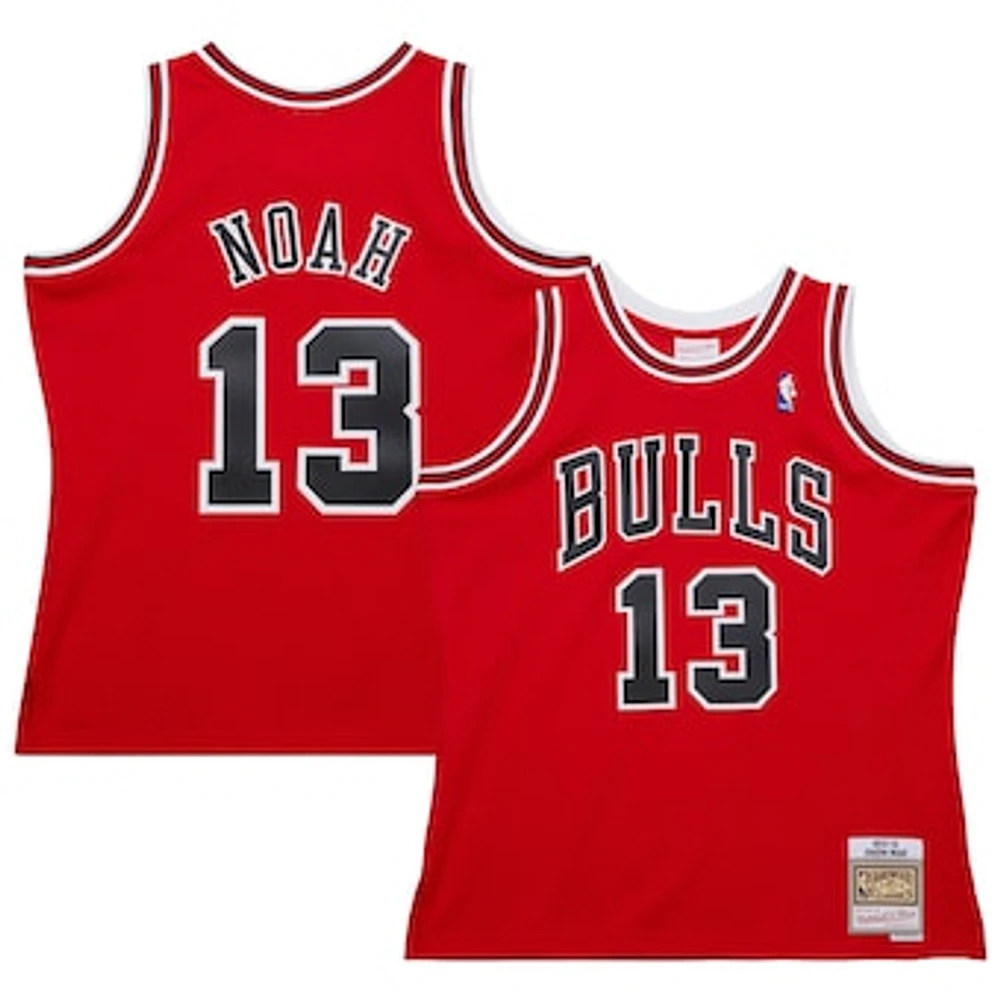 Men's Mitchell & Ness Joakim Noah Red Chicago Bulls 2013/14 Hardwood Classics Swingman Jersey