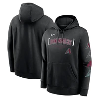 Men's Nike Black Arizona Diamondbacks Club Stack Pullover Hoodie