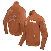 Men's Pro Standard Brown St. Louis Cardinals Paint The City Twill Full-Zip Jacket