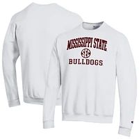 Men's Champion White Mississippi State Bulldogs Team Fleece Pullover Sweatshirt