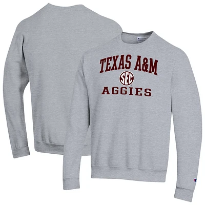Men's Champion Gray Texas A&M Aggies Team Fleece Pullover Sweatshirt