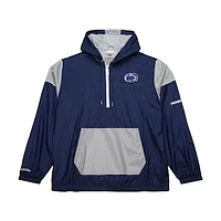 Men's Mitchell & Ness Navy Penn State Nittany Lions Team 3.0 Anorak Half-Zip Hoodie