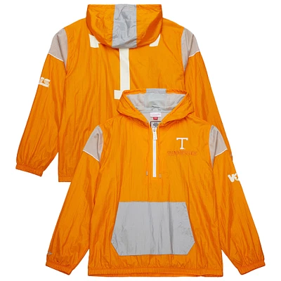 Men's Mitchell & Ness Tennessee Orange Volunteers Anorak Vintage Logo Half-Zip Hoodie Jacket