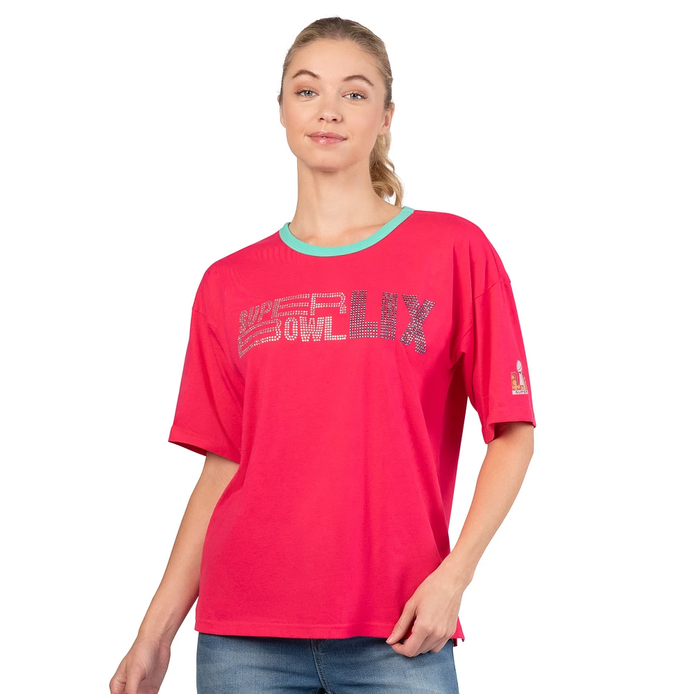 Women's G-III 4Her by Carl Banks Red Super Bowl LIX MVP Oversized T-Shirt