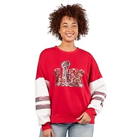 Women's G-III 4Her by Carl Banks Pink Super Bowl LIX Clubs Pullover Sweatshirt