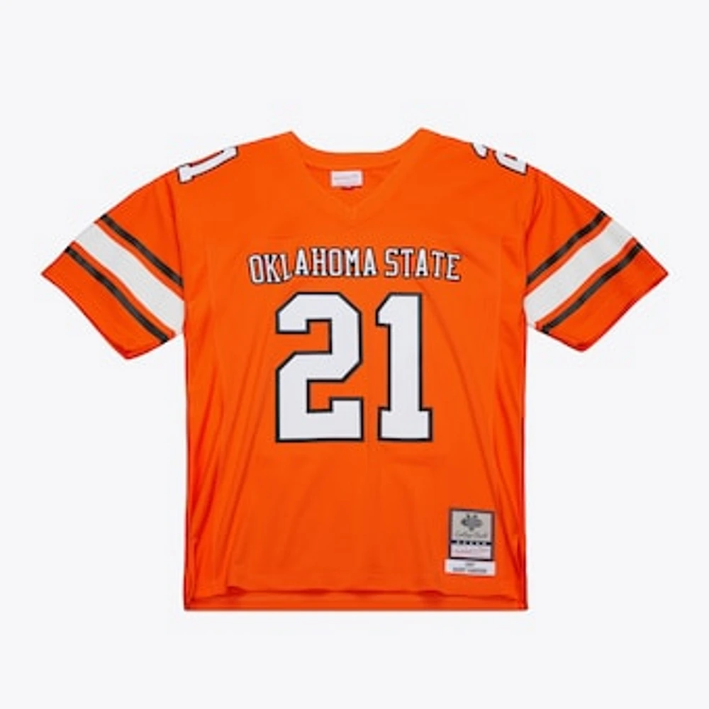 Men's Mitchell & Ness Barry Sanders Orange Oklahoma State Cowboys 1987 Replica Jersey