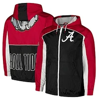 Men's Mitchell & Ness Crimson Alabama Tide Big Shot Premium Full-Zip Windbreaker