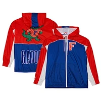 Men's Mitchell & Ness White Florida Gators Big Shot Premium Full-Zip Windbreaker