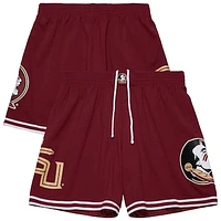 Men's Mitchell & Ness Garnet Florida State Seminoles Team ID Current Logo Mesh Shorts