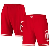 Men's Mitchell & Ness Scarlet Ohio State Buckeyes Team ID Current Logo Mesh Shorts