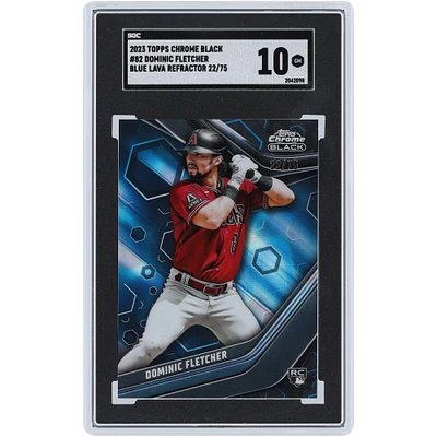 Dominic Fletcher Arizona Diamondbacks 2023 Topps Chrome Black Blue Lava Refractor #82 #22/75 SGC Authenticated 10 Rookie Card