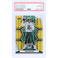 Zach Wilson New York Jets 2022 Panini Mosaic Gold Mosaic #151 #3/10 PSA Authenticated 10 Card
