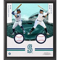 Julio Rodriguez & Cal Raleigh Seattle Mariners Autographed Framed Two Baseball Shadowbox Collage