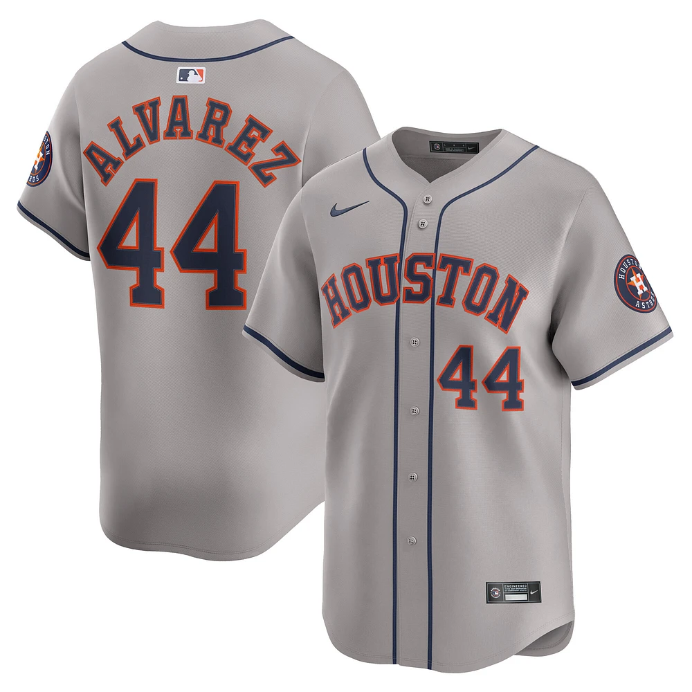 Men's Nike Yordan Alvarez Gray Houston Astros Road Limited Player Jersey