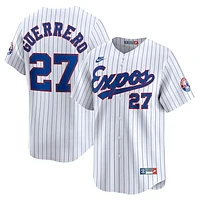 Men's Nike Vladimir Guerrero White Montreal Expos Throwback Cooperstown Collection Limited Jersey
