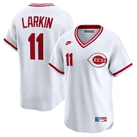 Men's Nike Barry Larkin White Cincinnati Reds Throwback Cooperstown Collection Limited Jersey