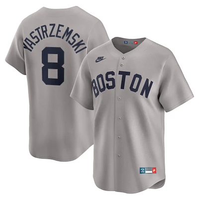 Men's Nike Carl Yastrzemski Gray Boston Red Sox Throwback Cooperstown Collection Limited Jersey