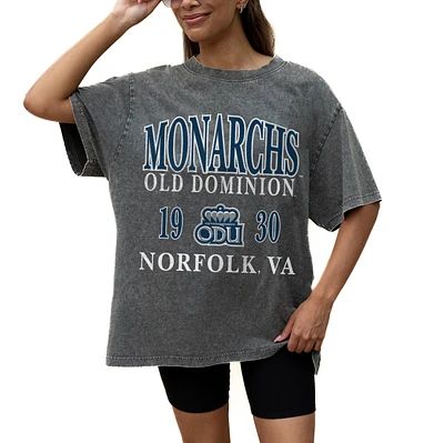 Women's Gameday Couture Grey Old Dominion Monarchs Oversized Snow Wash T-Shirt