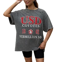 Women's Gameday Couture Grey South Dakota Coyotes Oversized Snow Wash T-Shirt