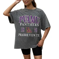 Women's Gameday Couture Grey Prairie View A&M Panthers Oversized Snow Wash T-Shirt