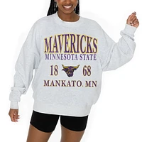 Women's Gameday Couture Ash Minnesota State Mavericks Premium Fleece Pullover Sweatshirt