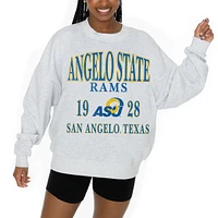 Women's Gameday Couture Ash Angelo State Rams Premium Fleece Pullover Sweatshirt