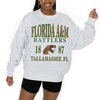 Women's Gameday Couture Ash Florida A&M Rattlers Premium Fleece Pullover Sweatshirt