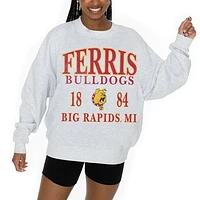 Women's Gameday Couture Ash Ferris State Bulldogs Premium Fleece Pullover Sweatshirt