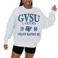 Women's Gameday Couture Ash Grand Valley State Lakers Premium Fleece Pullover Sweatshirt