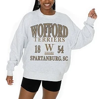 Women's Gameday Couture Ash Wofford Terriers Premium Fleece Pullover Sweatshirt