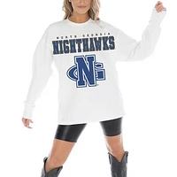 Women's Gameday Couture White North Georgia Nighthawks Big Goals Oversized Long Sleeve T-Shirt