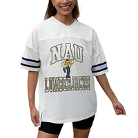 Women's Gameday Couture White Northern Arizona Lumberjacks Iconic Oversized Fashion Jersey