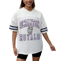 Women's Gameday Couture White Scranton Univ Royals Iconic Oversized Fashion Jersey