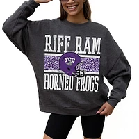 Women's Gameday Couture Charcoal TCU Horned Frogs Premium Fleece Pullover Sweatshirt