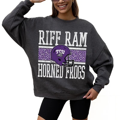 Women's Gameday Couture Charcoal TCU Horned Frogs Premium Fleece Pullover Sweatshirt