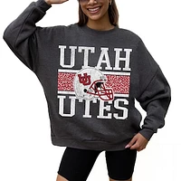 Women's Gameday Couture Charcoal Utah Utes Premium Fleece Pullover Sweatshirt