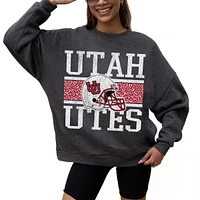 Women's Gameday Couture Charcoal Utah Utes Premium Fleece Pullover Sweatshirt