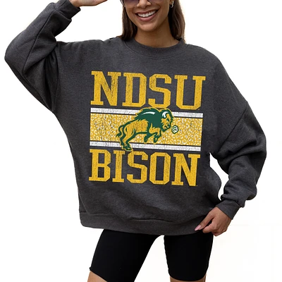 Women's Gameday Couture Charcoal NDSU Bison Premium Fleece Pullover Sweatshirt