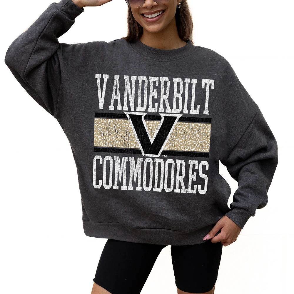 Women's Gameday Couture Charcoal Vanderbilt Commodores Premium Fleece Pullover Sweatshirt
