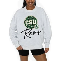 Women's Gameday Couture Ash Colorado State Rams Premium Fleece Pullover Sweatshirt