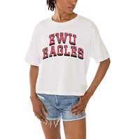 Women's Gameday Couture White Eastern Washington Eagles Claim To Fame Boxy Cropped T-Shirt