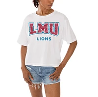 Women's Gameday Couture White Loyola Marymount Lions Claim To Fame Boxy Cropped T-Shirt