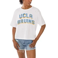 Women's Gameday Couture White UCLA Bruins Claim To Fame Boxy Cropped T-Shirt