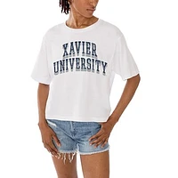 Women's Gameday Couture White Xavier Musketeers Claim To Fame Boxy Cropped T-Shirt