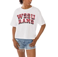 Women's Gameday Couture White Winston-Salem State Rams Claim To Fame Boxy Cropped T-Shirt