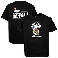 Youth Snoopy Black Formula 1 x Peanuts 2024 Las Vegas Grand Prix Joe Cool T-Shirt